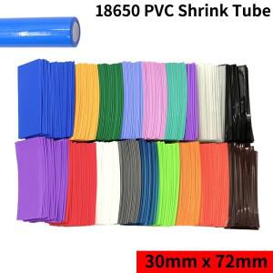 18650 리포 배터리 랩  PVC 열 수축 튜브 프리컷  절연 필름 보호 케이스 팩  슬리브 29.5mm x 72mm  20 개
