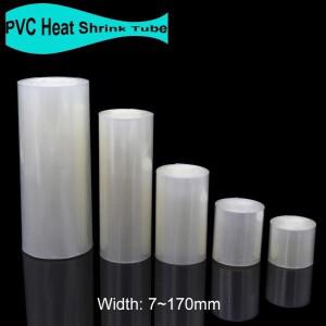 1/5/10/20M 투명 PVC 열수축 튜브 팩 직경 7~170mm 절연 필름 케이스 슬리브 와이어 랩 배터리
