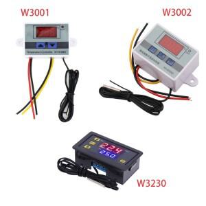 W3001 DC 12V 110V 220V AC 디지털 온도 컨트롤러 조절기  제어 스위치 프로브 릴레이 출력 포함