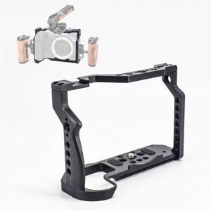 캐논 EOS R7 카메라 케이지 호환 콜드 슈 마운팅  1/4'' 3/8'' 나사 구멍  삼각대용 아르카-스위스 QR 플레