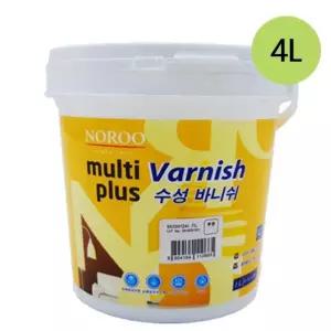 멀티플러스 수성바니쉬 목재용 투명 유광 4L 나무가구코팅제 목재용니스유광 목재니스