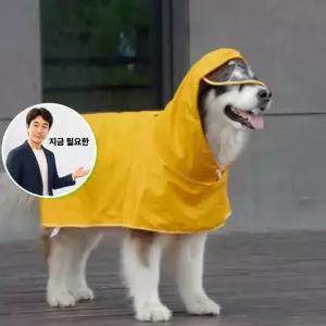 지금 필요한 강아지방수비옷 1P 9XL 강아지 우비 투명 비옷 캡모자
