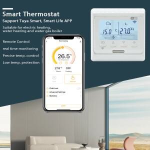 WIFI 바닥 난방 온도 조절기 LCD 화면 220V 전기, 물, 가스 보일러 따뜻한 프로그래밍 가능 컨트롤러