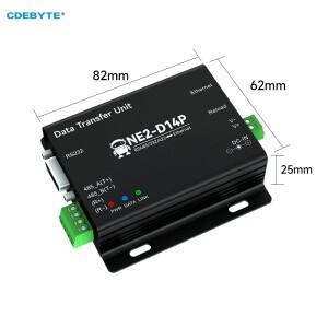 이더넷 직렬 서버 DC8-28V 모드버스 TCP RTU MQTT CDEBYTE NE2-D14P AT 명령 전원 및 신호 절연, RS485, R