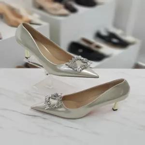HANSHOE 세이브존09 큐빅 장식 펌프스 웨딩 하이힐 8cm SGHS676312lc