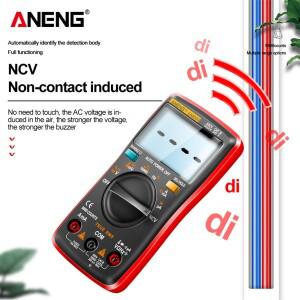 디지털 멀티미터 트랜지스터 테스터 커패시터 트루-RMS ANENG AN8009 자동차 전기 용량계 온도 다이오드