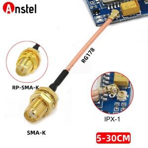 U.FL/IPX IPX 1 UFL - SMA 암 RP-SMA 동축 케이블 RF RG178 안테나 WiFi 피그테일 5/10/15/20/25cm