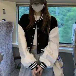 가을자켓 베이직 크롭 여성 자켓 여성자켓 아우터 바시티 오버핏 여성점퍼