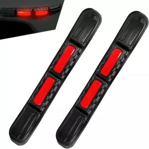 Qurbuns 2 PCS 자동차 범퍼 충돌 방지 스트립 반사형 접이식 안전 경고 가드 SUV 트럭용 유니버설 스크래치