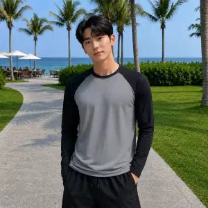 DHO-R3367GB 남성래쉬가드비치웨어솔리드티셔츠