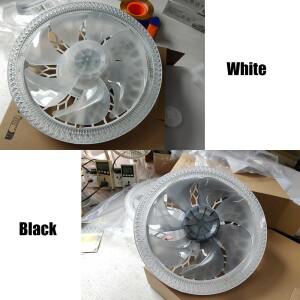원격 제어 LED 선풍기 조명 E27 소켓 팬, 밝기 조절 가능, 3 색 모던 로우 프로파일 마운트, 침실 천장