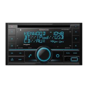 KENWOOD DPX505BT 더블 DIN 인대시 CD 카 스테레오. 블루투스 알렉사 음성 제어 가변 색상 조명이 고대비 3라인 디스플레이 us
