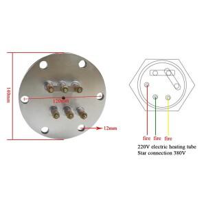 20v/380v 전기 가열 튜브 요소 6kw/9kw/12kw/15kw 물 탱크 히터 보일러 플랜지 2