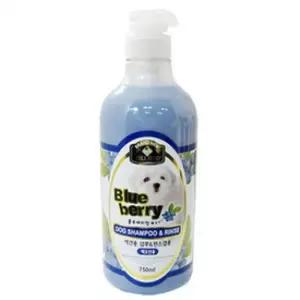 강아지 목욕 블루베리 향 샴푸 린스 겸용 750ml 애견 미용 관리 반려견