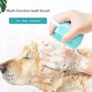 강아지 고양이 목욕 브러쉬 애완동물 마사지 샴푸 디스펜서 부드러운 실리콘 고무 샤워 그루밍 도구