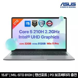ASUS AI 노트북 엑스퍼트북 P1 P1503CVA-S72018 인텔 i5 램32GB 512GB 윈도우11Pro 인강 사무용