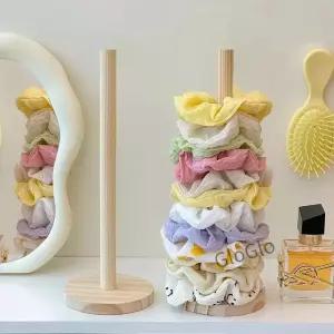 나무 머리끈 홀더 고무줄 팔찌 보관대 시계 스크런치 진열대