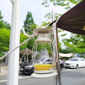환기구있는램프 감성캠핑 티라이트 램프 아이보리