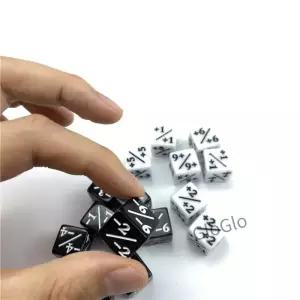 10pcs 위 카운터 5 포지티브 1/1 네거티브 테이블 게임용 오지 화이트 블랙 교육