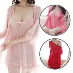 [아띠무르]슬 립세트 파자마 홈웨어 슬 립 쉬폰 잠옷 이벤트 (8739632A)