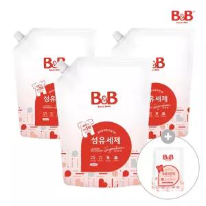 비앤비 아기 세탁세제 (시그니처) 1500ml 리필x 3개 [증정] 50ml 유연제 x 3개