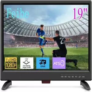 19인치 LED 와이드스크린 TV(디지털 ATSC 튜너 포함) HDMI/VGA/RCA/USB 주방 및 RV 캠퍼용 듀얼 스피커