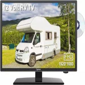 SYLVOX 22인치 RV TV 1080P 12/24볼트 DC 전원 통합 HDTV ATSC 튜너 내장 DVD 플레이어 스피커 FM 라디오