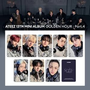 8개/세트 ATEEZ GOLDEN HOUR Part.4 앨범 카드, 사인 엽서 수집가용 특별판 민기산 우영
