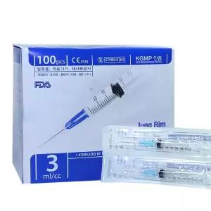 정림 일회용주사기 3ml 24Gx19mm 100개입