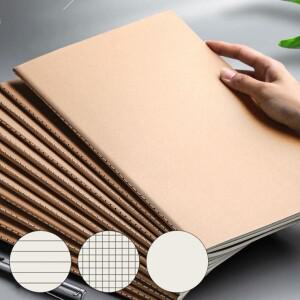 A5 크라프트 공책 연습장 203x140mm 메모장 노트 다이어리 필기 모눈종이 방안지