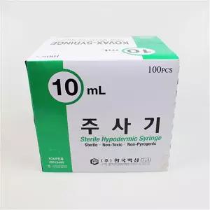 한국백신 일회용주사기 10ml 23Gx25mm 100개입