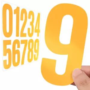 숫자 스티커 0-9 옐로우 높이 10cm 번호 넘버링 라벨