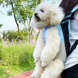 퍼피럽 반려견 강아지 앞 가방 포대기 블루
