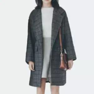 [하프클럽/옷자락]여성 루즈핏 체크 모직 패턴 가을 겨울 일상 숏자켓
