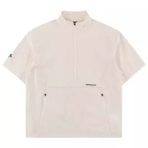 데상트 트레이닝 경량 우븐 반팔 아노락 SQ221TAN41BEIG