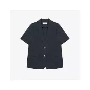 베스띠벨리 25여름 투버튼 롱 반팔 자켓E2154BK 787617