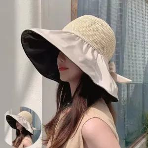 리본햇 울트라 와이드 챙 버킷햇 데일리 기본 모자