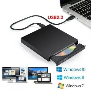 USB 20 외부 DVD 플레이어 CD 드라이브 Mp3 음악 영화 Windows 7/8/0 노트북 데스크탑 PC 컴퓨터 용 휴대용