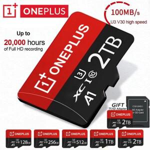 원플러스 2TB 고속 V30 A2 SD 카드 512GB 메모리 마이크로 TF 어댑터 스마트폰/태블릿/PC 겸용