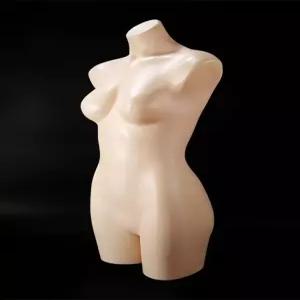 바디페인팅마네킹 여성 상반신 특수분장 실습용 연습 조명형 피부색 빛이없는여성어깨피부색