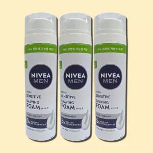 니베아 맨 센서티브 쉐이빙 폼 200ml x 3개 피부자극보호