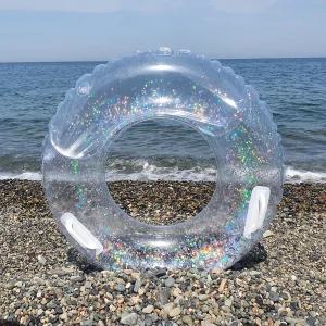 쿨로하 물놀이 원형튜브 반짝이 투명 튜브 100cm