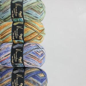 1볼 100g 오팔 빈센트 반 고흐 양말실 75% 울, 25% 폴리아미드/나일론 뜨개실