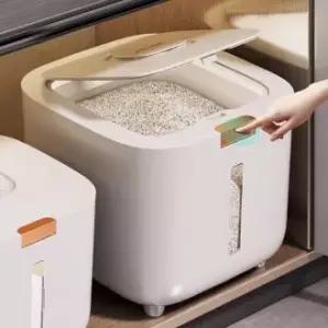 원터치 오브제 쌀통 10kg 쌀보관함 잡곡통 수납 정리