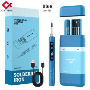 JCD 무선 납땜인두 휴대용 충전식 180-450 ° 조절식 온도 전기 용접 키트 USB-5134