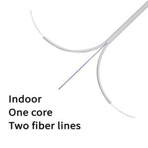 도매 광섬유 드롭 케이블 1000M 실내 싱글모드 1심 단일형 1코어 1롤 FTTH 스틸 와이어 포함
