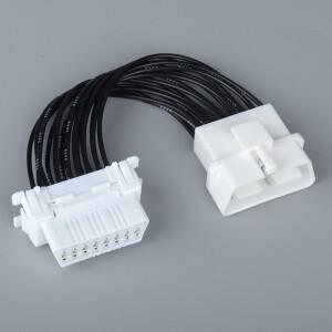 자동차 OBD 16 핀 코어 1-2 확장 케이블 전체 와이어 진단 도구 인터페이스