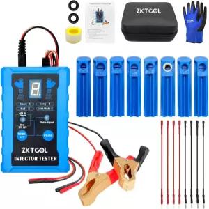 ZKTOOL 범용 연료 인젝터 클리너 및 테스터 키트 8개의 펄스 모드 2개의 위한 4개의 와이어 듀얼 채널 크기
