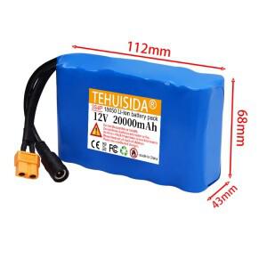 12V 3S4P 20Ah 내장형 BMS 배터리 팩 18650 리튬 이온 충전식 낚시 미끼 보트 액세서리 HJ817 V080