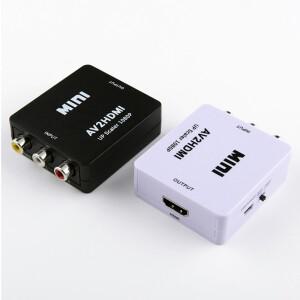 RAMMIND AV to HDMI 컨버터 1080P 어댑터 RCA 비디오 (구형 TV 박스  DVD  게임 콘솔용)